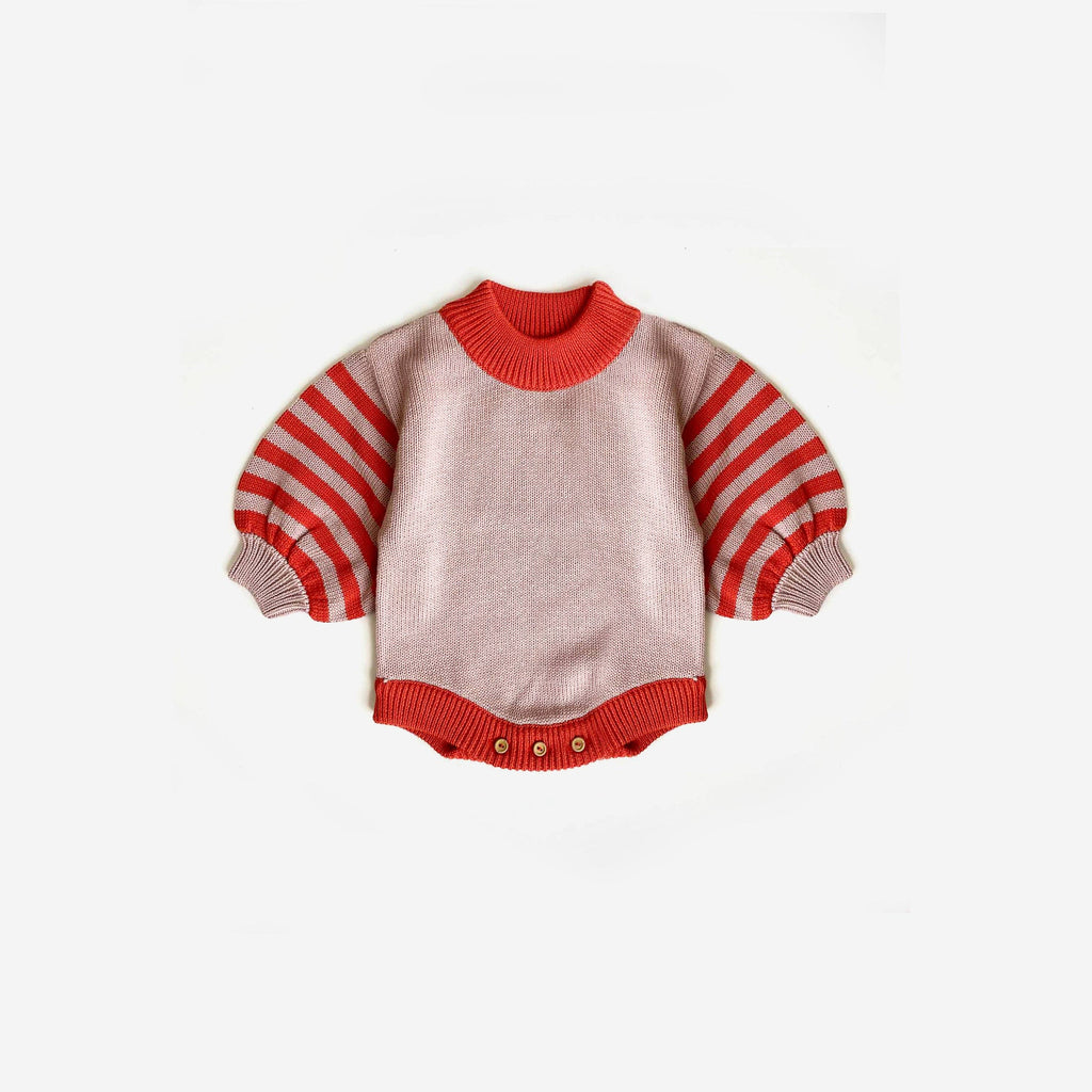 Bubble Knit Romper: 6-12