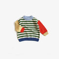 Organic Cotton Knit Jumper - Clover Stripe Colour Block: 3