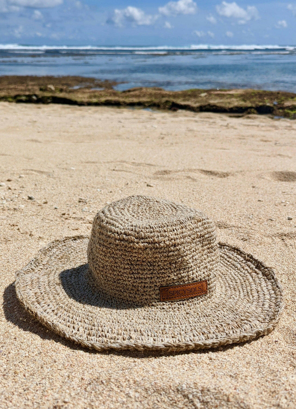 Beige Hemp Hat - Wide Brim
