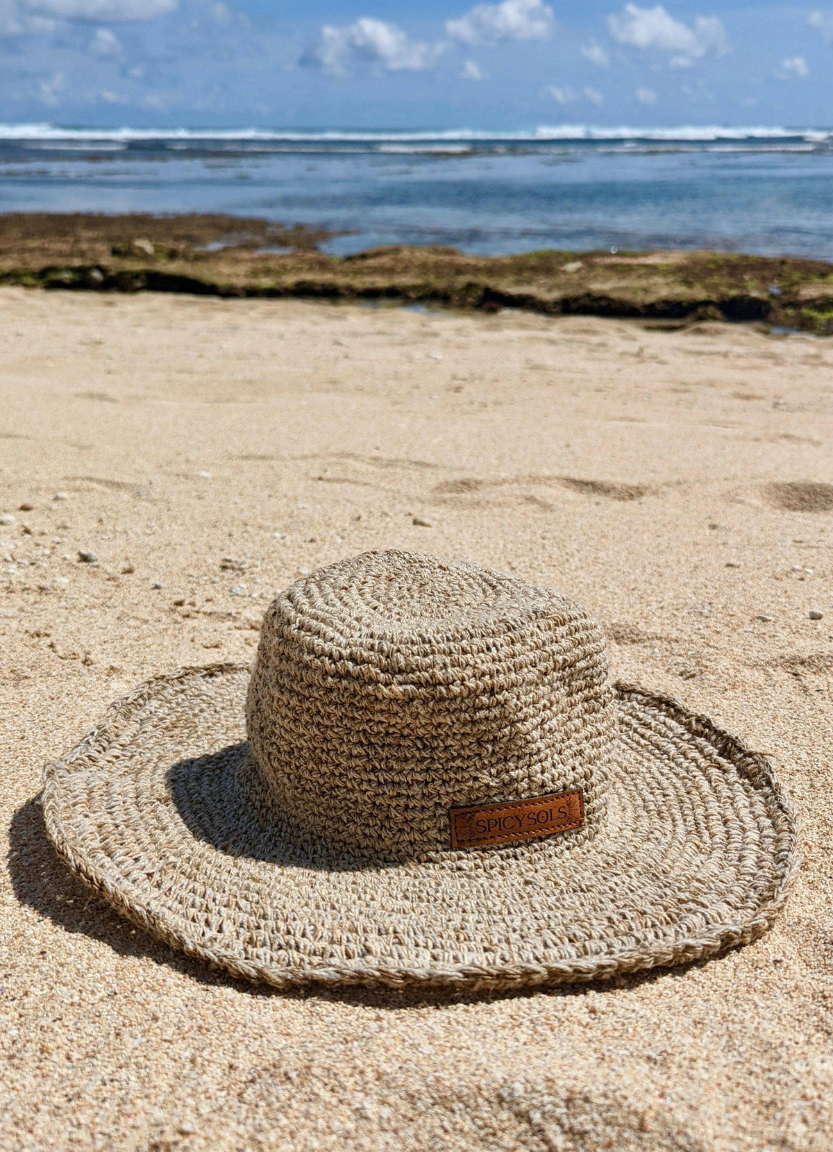 Beige Hemp Hat - Wide Brim