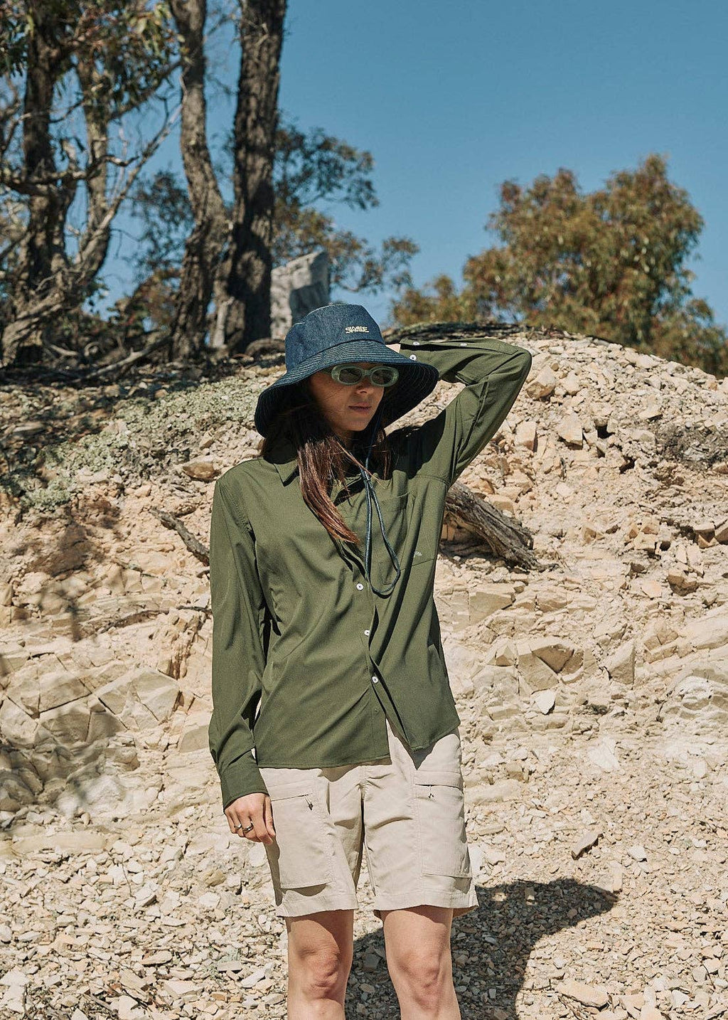 Sun Ray Wide Brim Denim Hat UPF50+