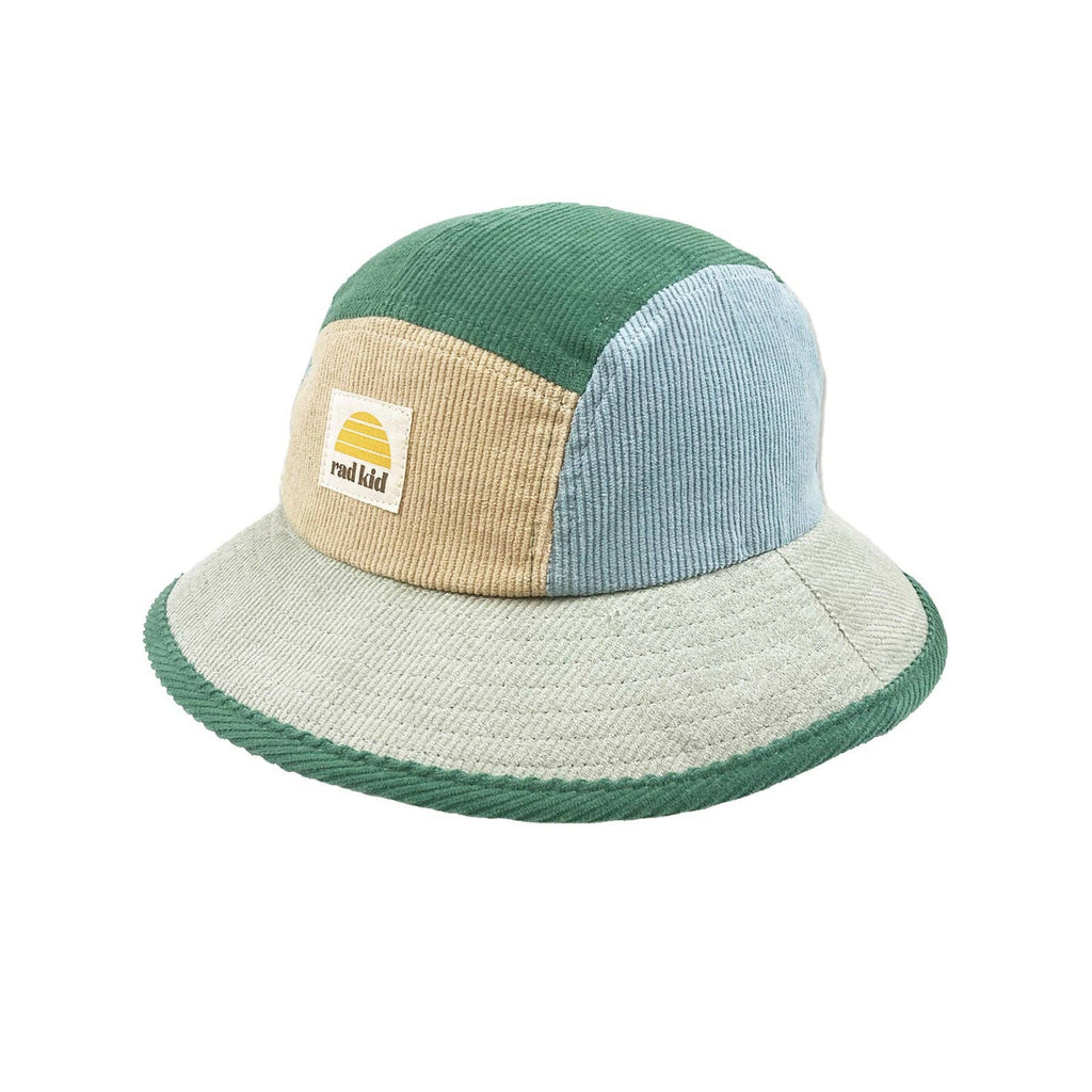 Rad Kid 5 Panel Spliced Bucket Hat - Lagoon: TODDLER