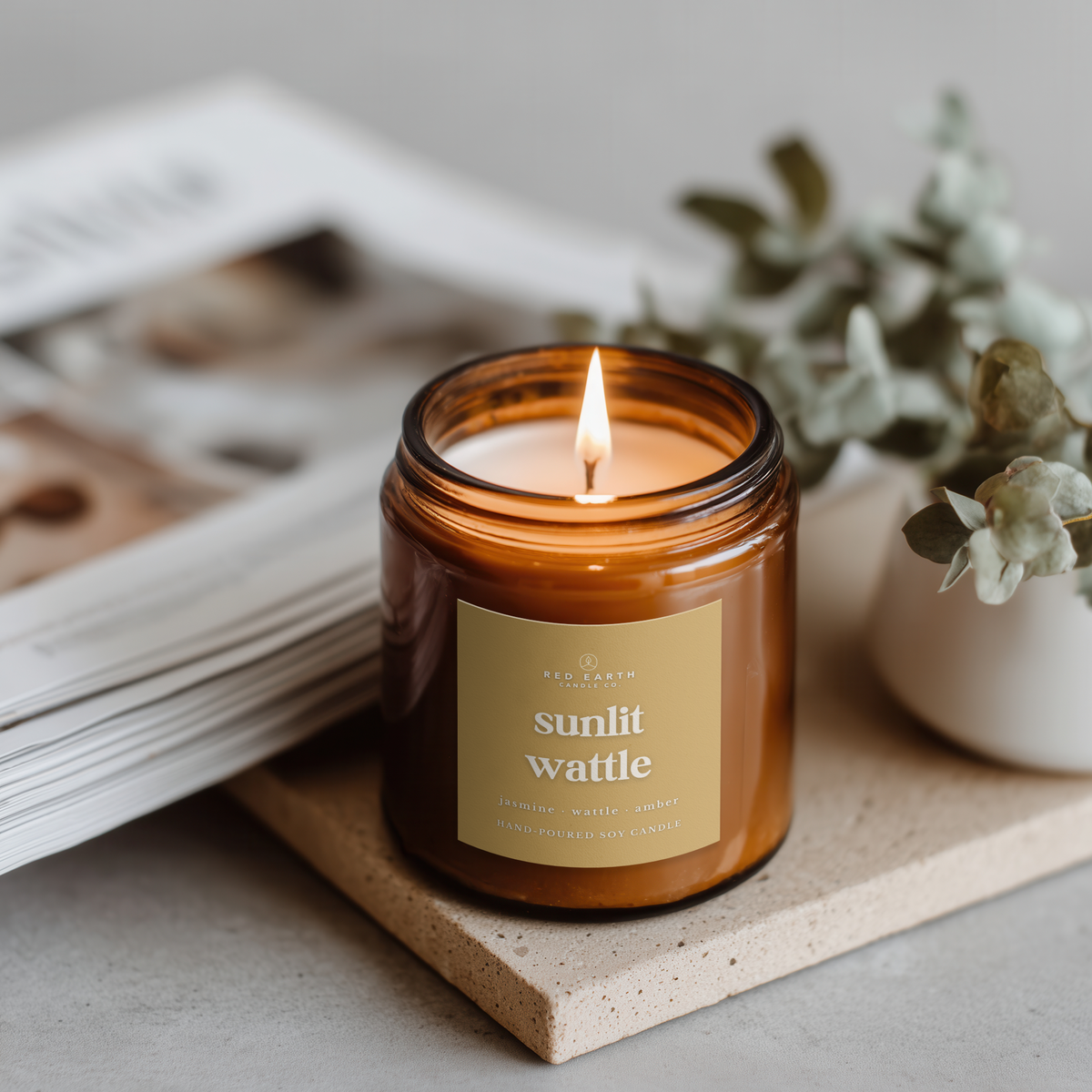 Sunlit Wattle Soy Candle | 40+hrs