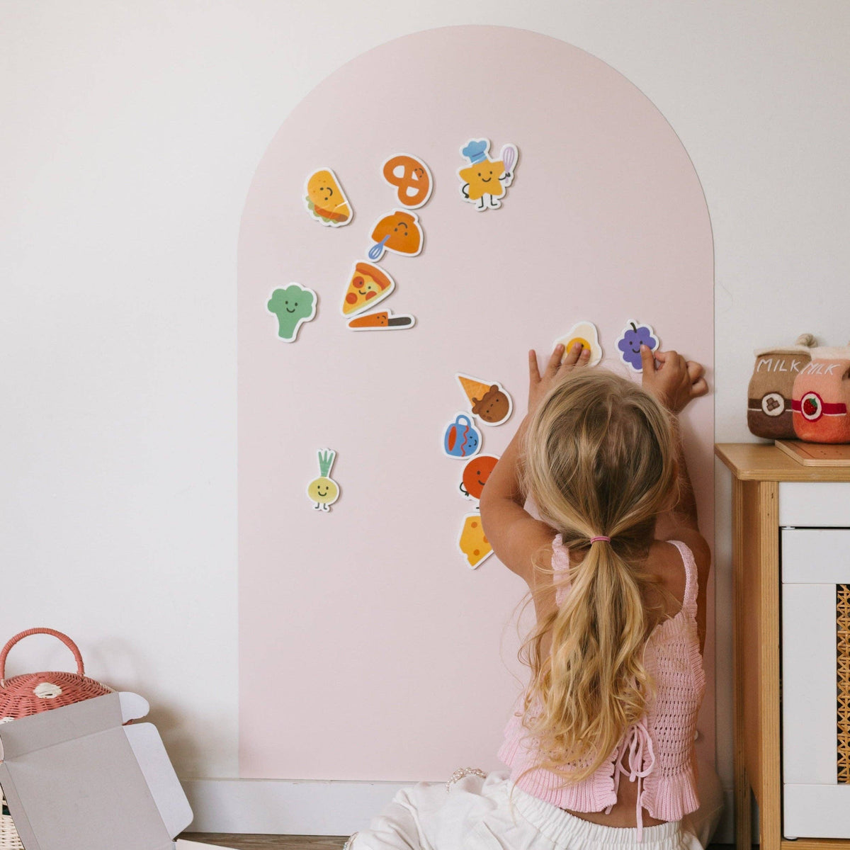 Magnetic Playwall™ | Renter-Friendly Magnetic Wall Decal: Clay