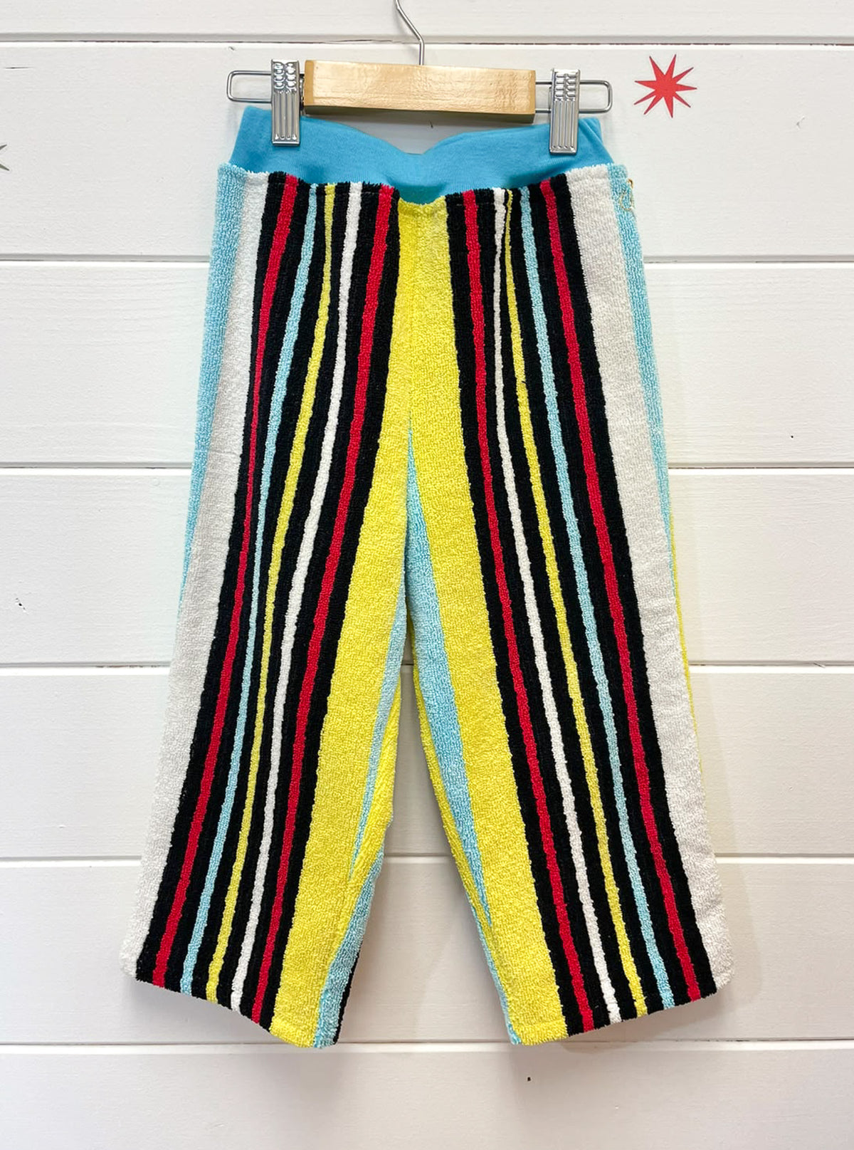 Liquorice Stripe Terry Pants | Size 3
