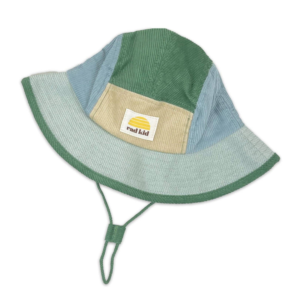 Rad Kid 5 Panel Spliced Bucket Hat - Lagoon: TODDLER