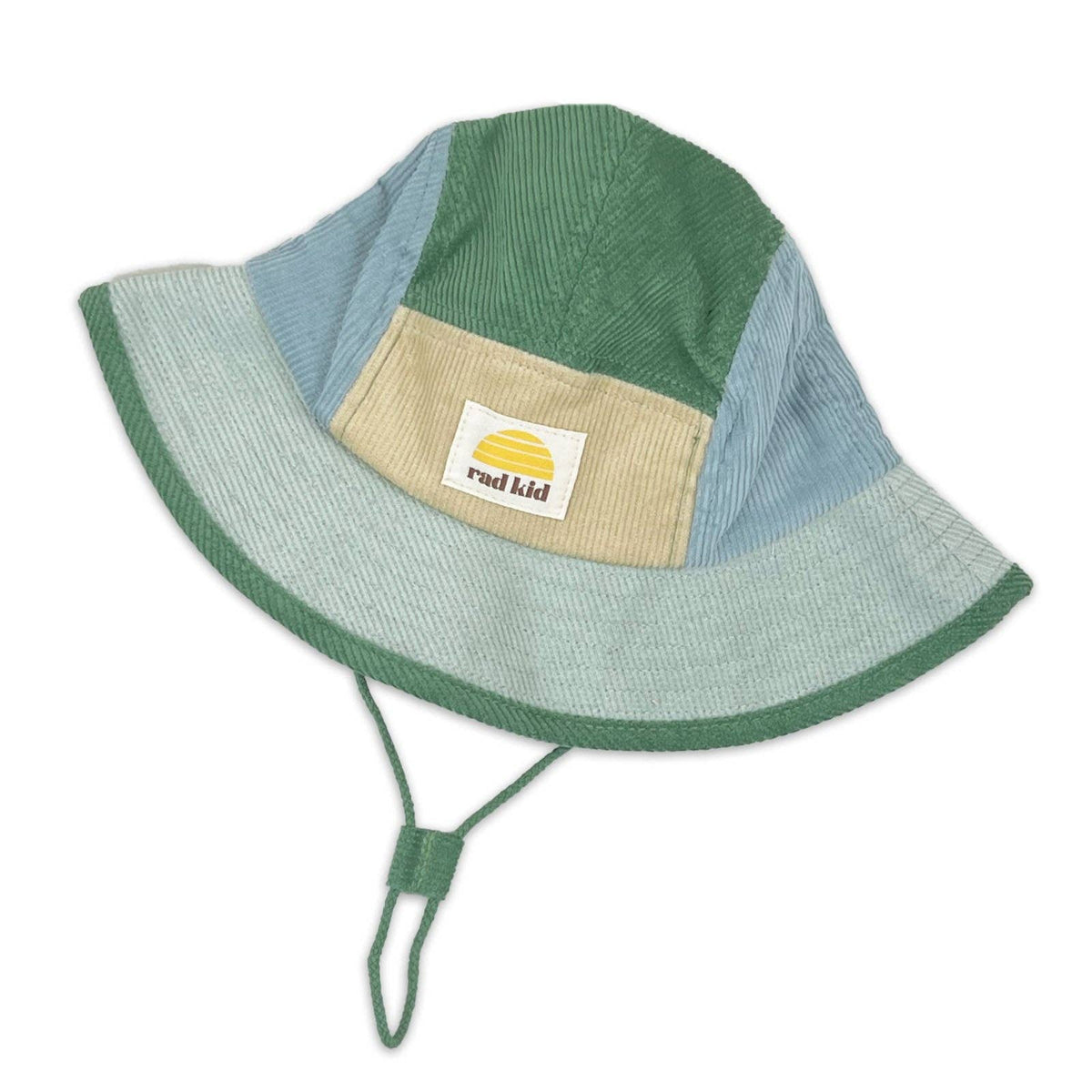 Rad Kid 5 Panel Spliced Bucket Hat - Lagoon: TODDLER