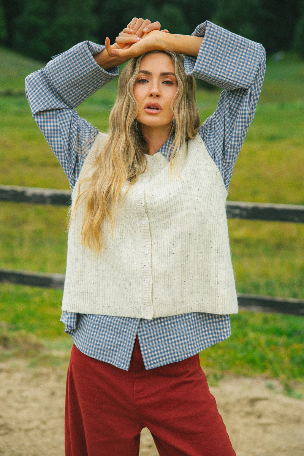 Cracker Day Club Eternal Vest - Speckle Cream