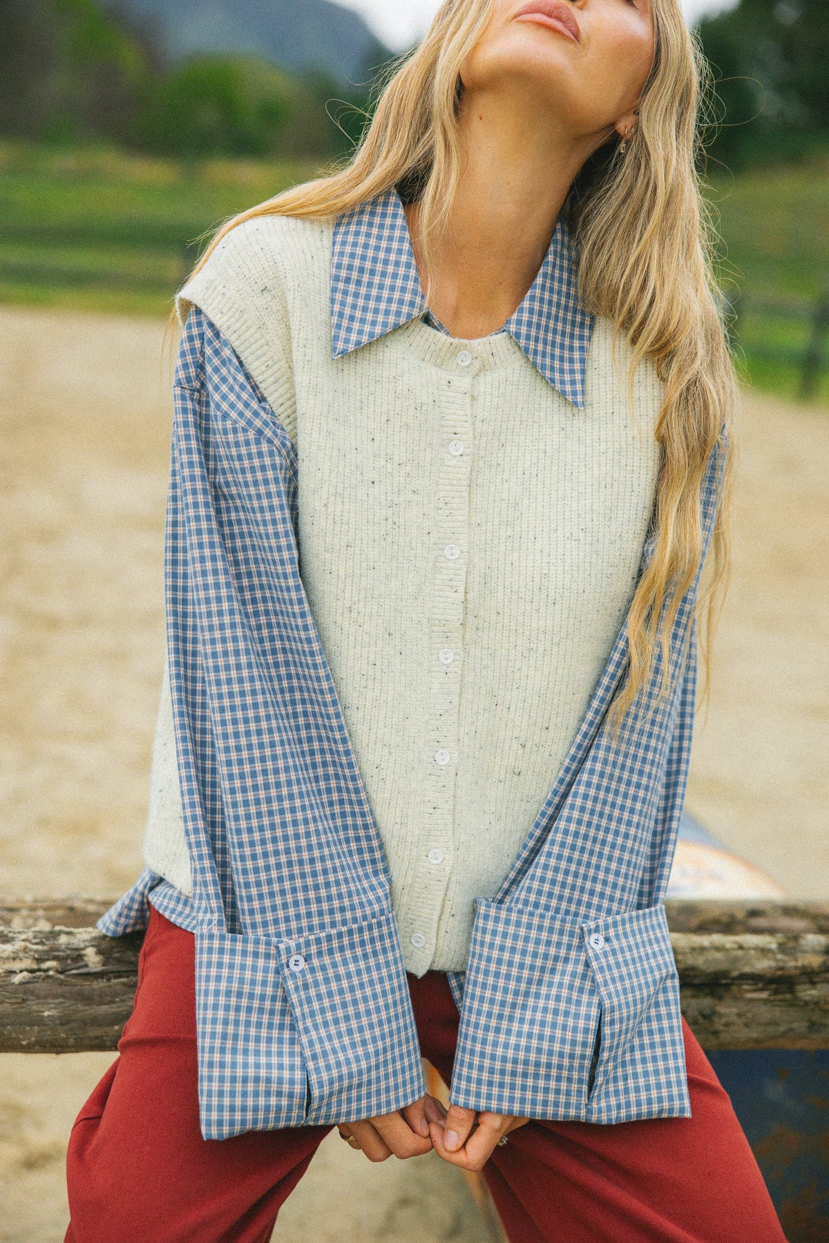 Cracker Day Club Eternal Vest - Speckle Cream