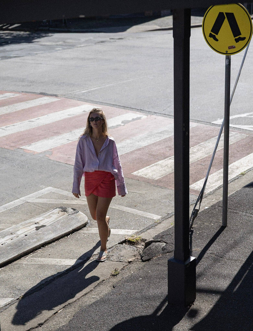Linen Oversized Shirt - Lilac