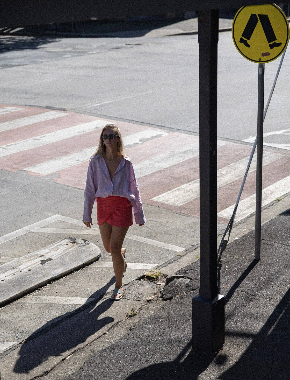 Linen Oversized Shirt - Lilac