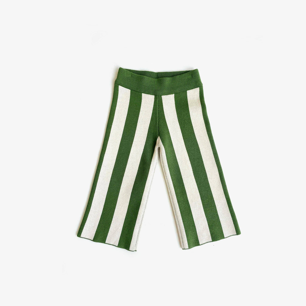 Organic Knit Clover Stripe Pants: 4