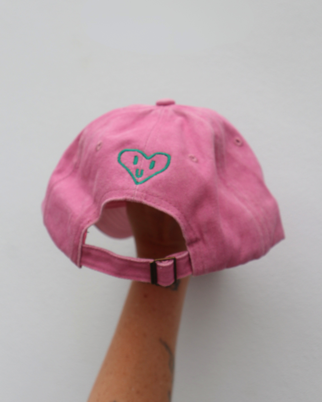 Heart Full Adults Cap: Cobalt/white