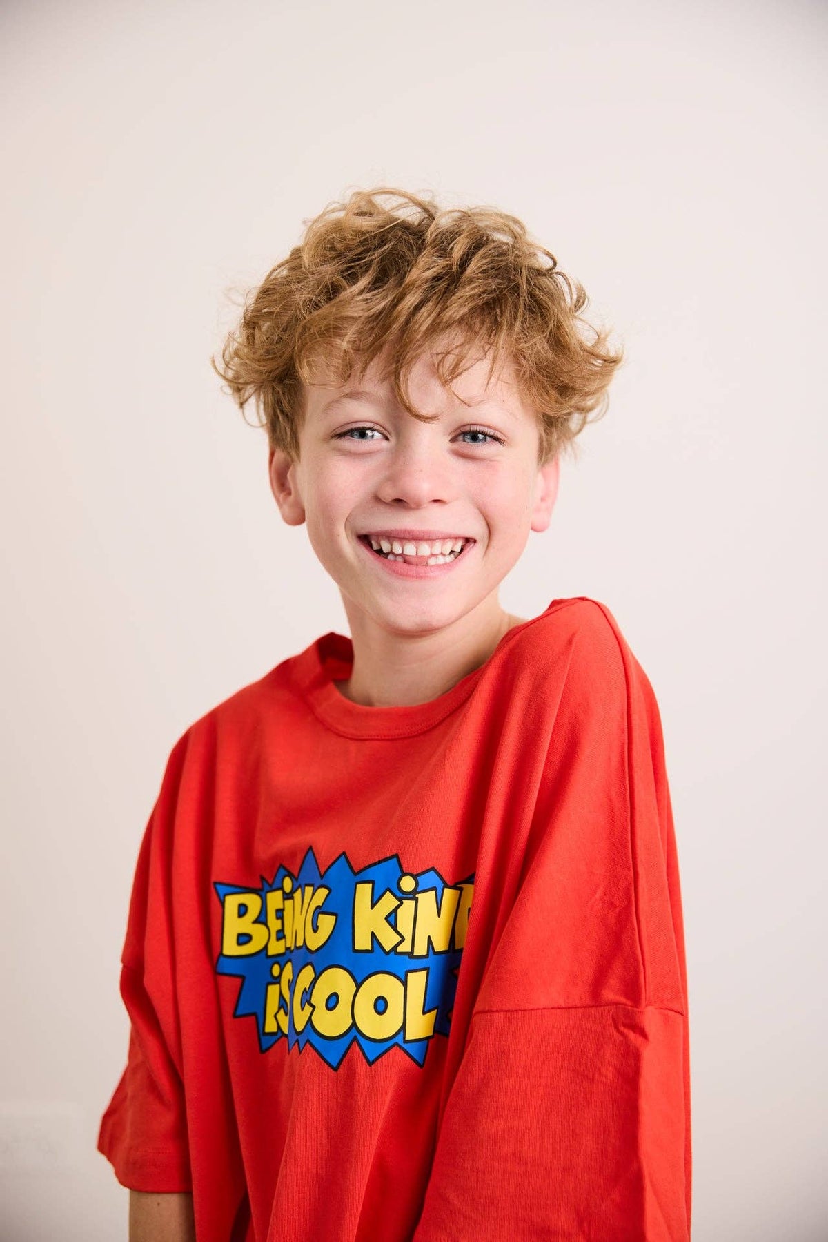 BEING KIND IS COOL TEE in CLASSIC RED: 2-3