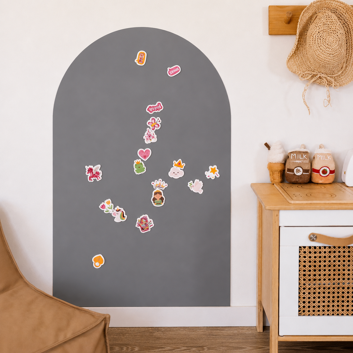 Magnetic Playwall™ | Renter-Friendly Magnetic Wall Decal: Rose