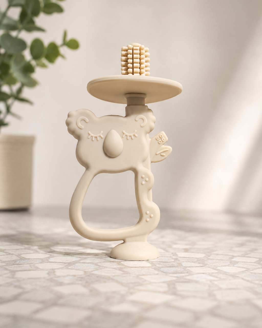 Lookbub Koala Teether with Handle - Shifting Sand