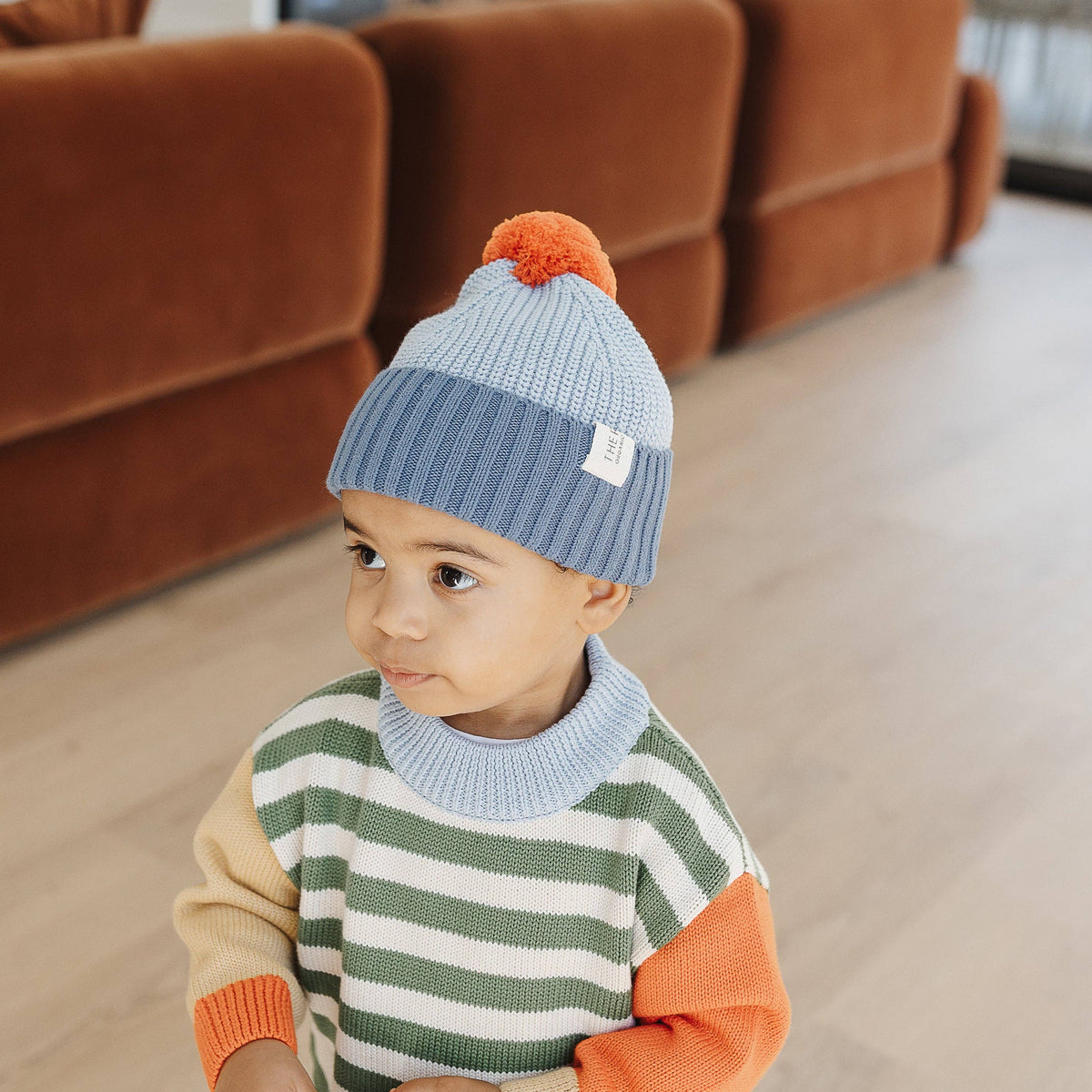 Organic Cotton Knit Jumper - Clover Stripe Colour Block: 2