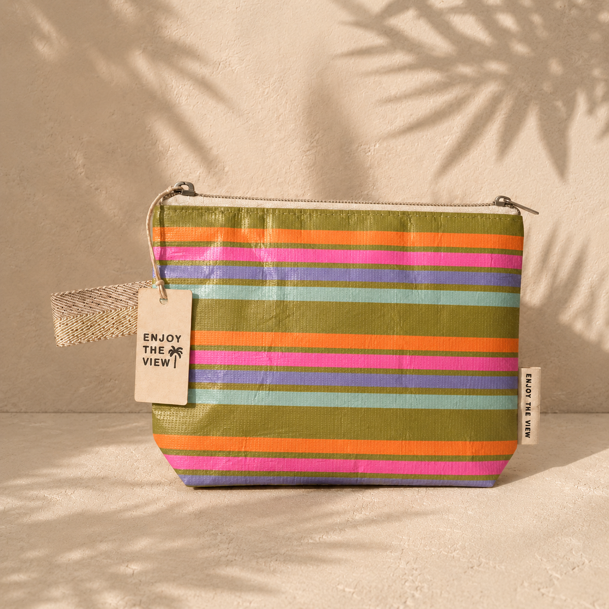 Retro Stripe Small Pouch