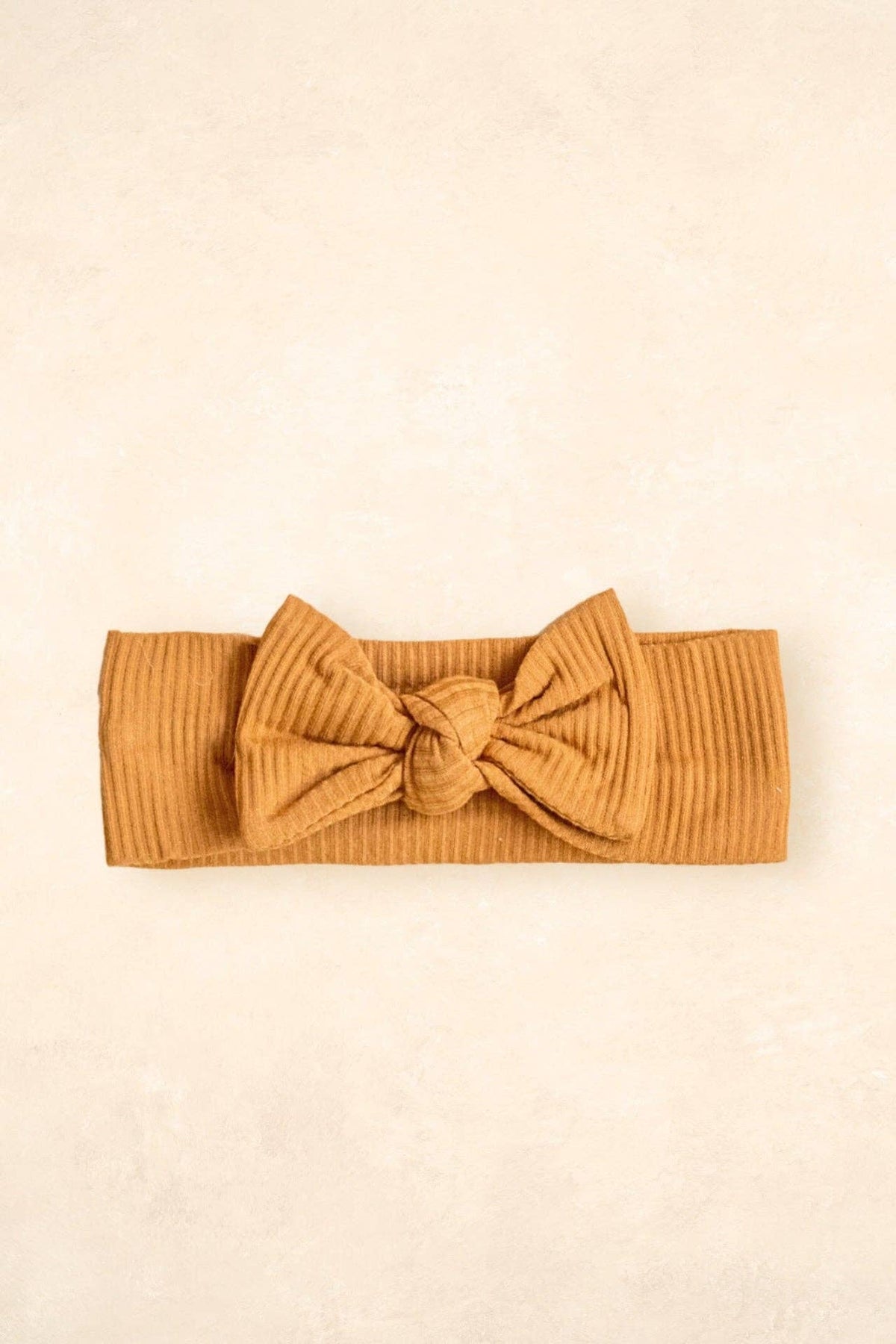 Bamboo Stretch Bow Headband - Caramel