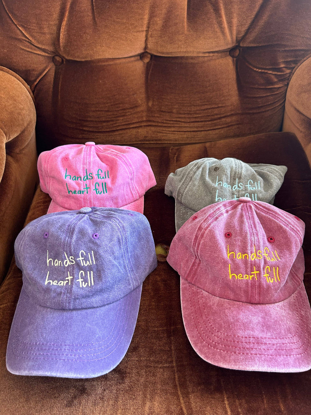 Heart Full Adults Cap: Cobalt/white