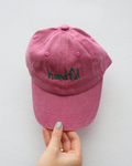 Handful Kids Cap: Pink w/ Green Design