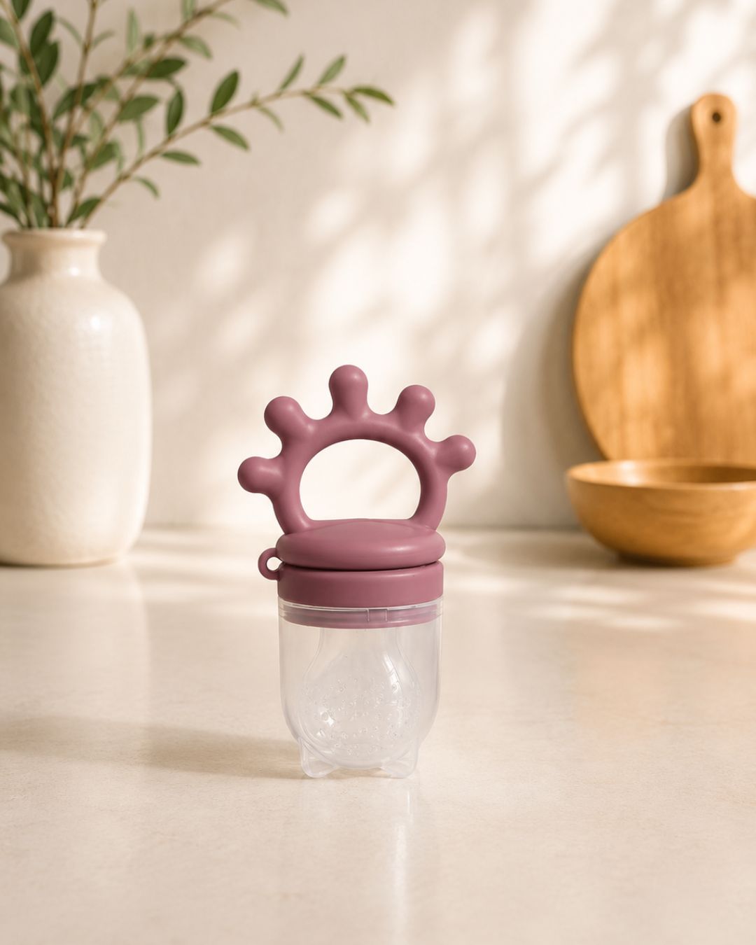 Lookbub Bubs Food Feeder - Burgundy