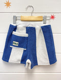 Blue Stripe Terry Shorts | Size 2