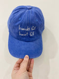 Heart Full Adults Cap: Cobalt/white