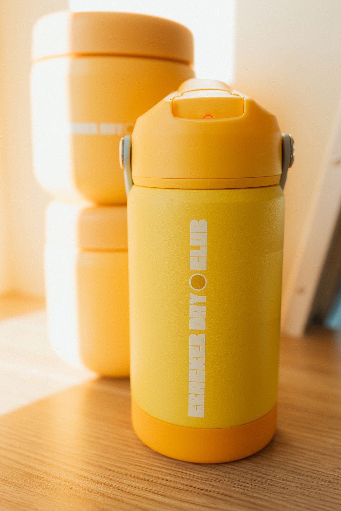 Cracker Day Club 355ml Insulated Water Bottle - Butter
