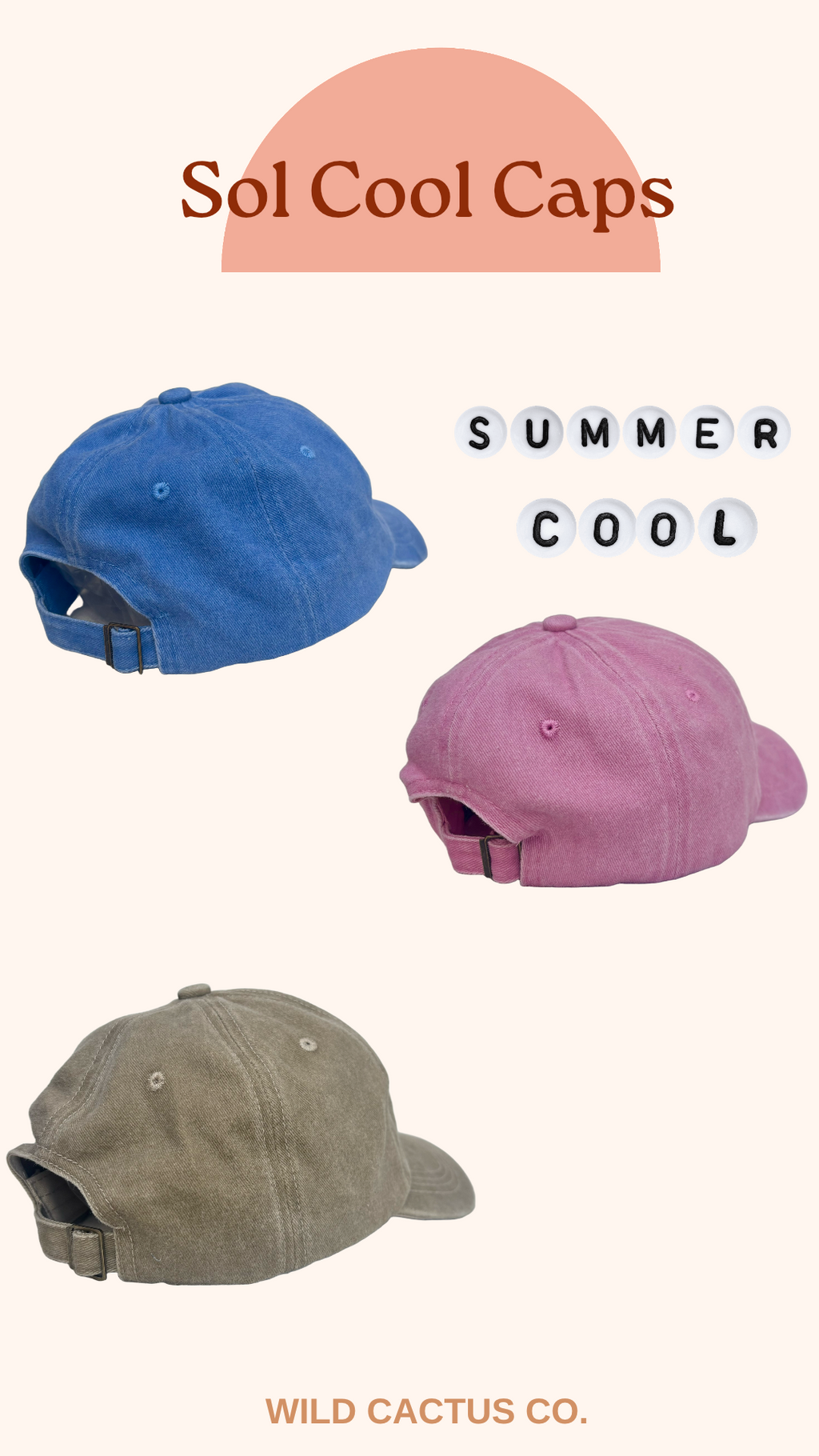 Wild Cactus Co. Sol Cool Cap - Blue