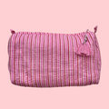 Wild Cactus Co. Indie Cosmetic Bag - Pin Stripes Pink