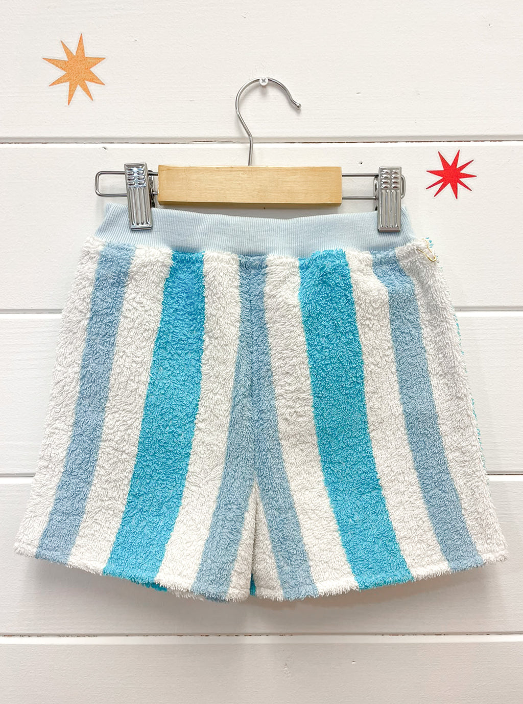 Ocean Stripe Terry Shorts | Size 2