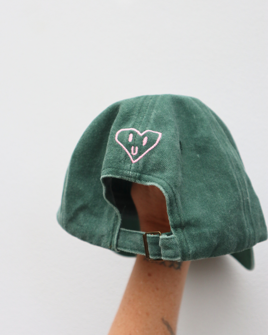 Heart Full Adults Cap: Cobalt/white