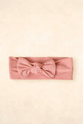Bamboo Stretch Bow Headband - Blush