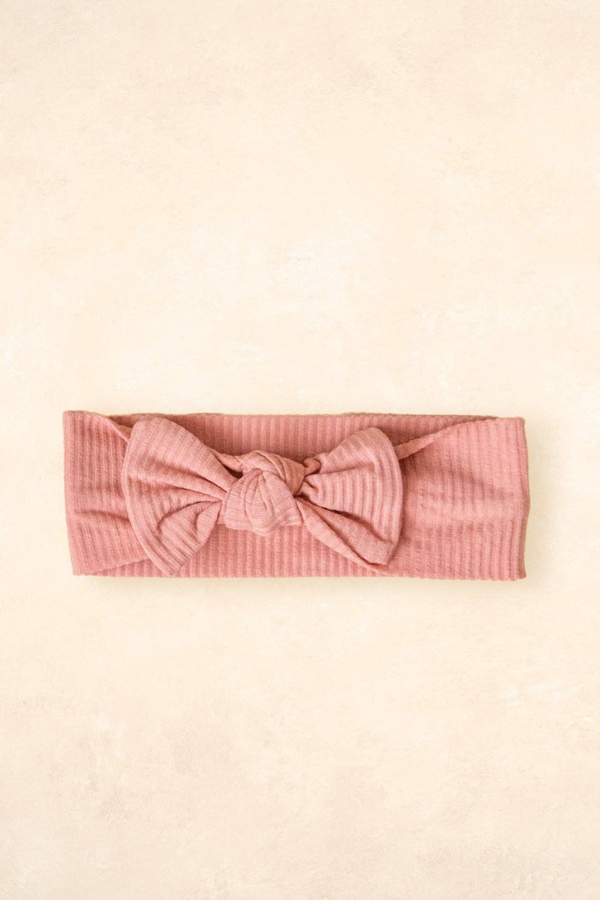 Bamboo Stretch Bow Headband - Blush