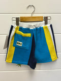 Kind Clothes Club Blue Yellow Terry Shorts | Size 2