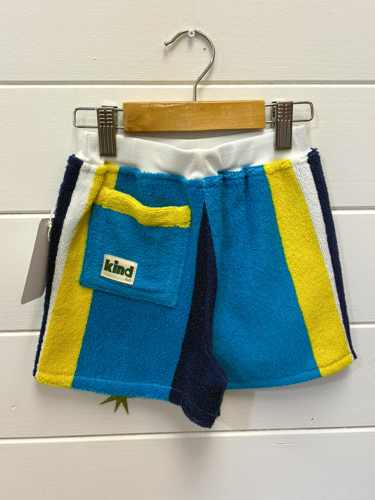 Kind Clothes Club Blue Yellow Terry Shorts | Size 2