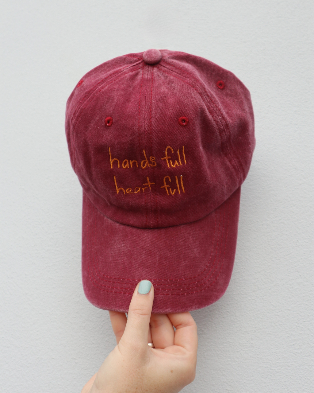 Heart Full Adults Cap: Cobalt/white