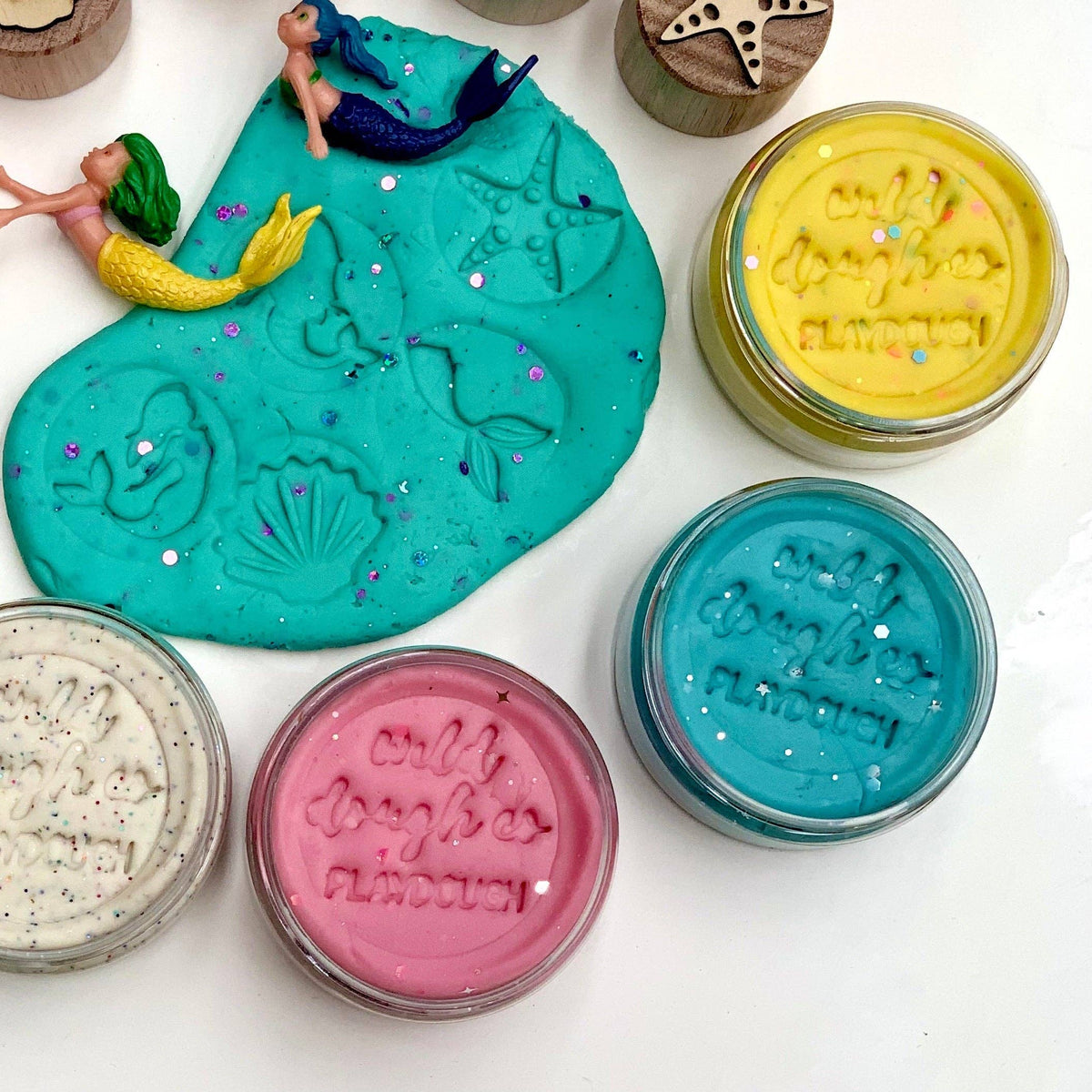 Mermaid Mint Playdough - Glitter (w/s)