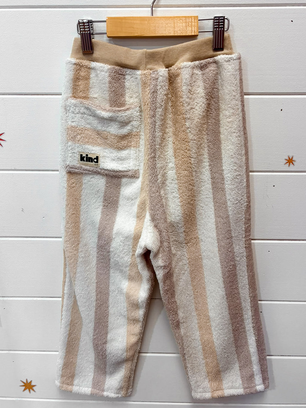 Kind Clothes Club Sand Stripe Terry Pants - Size 5