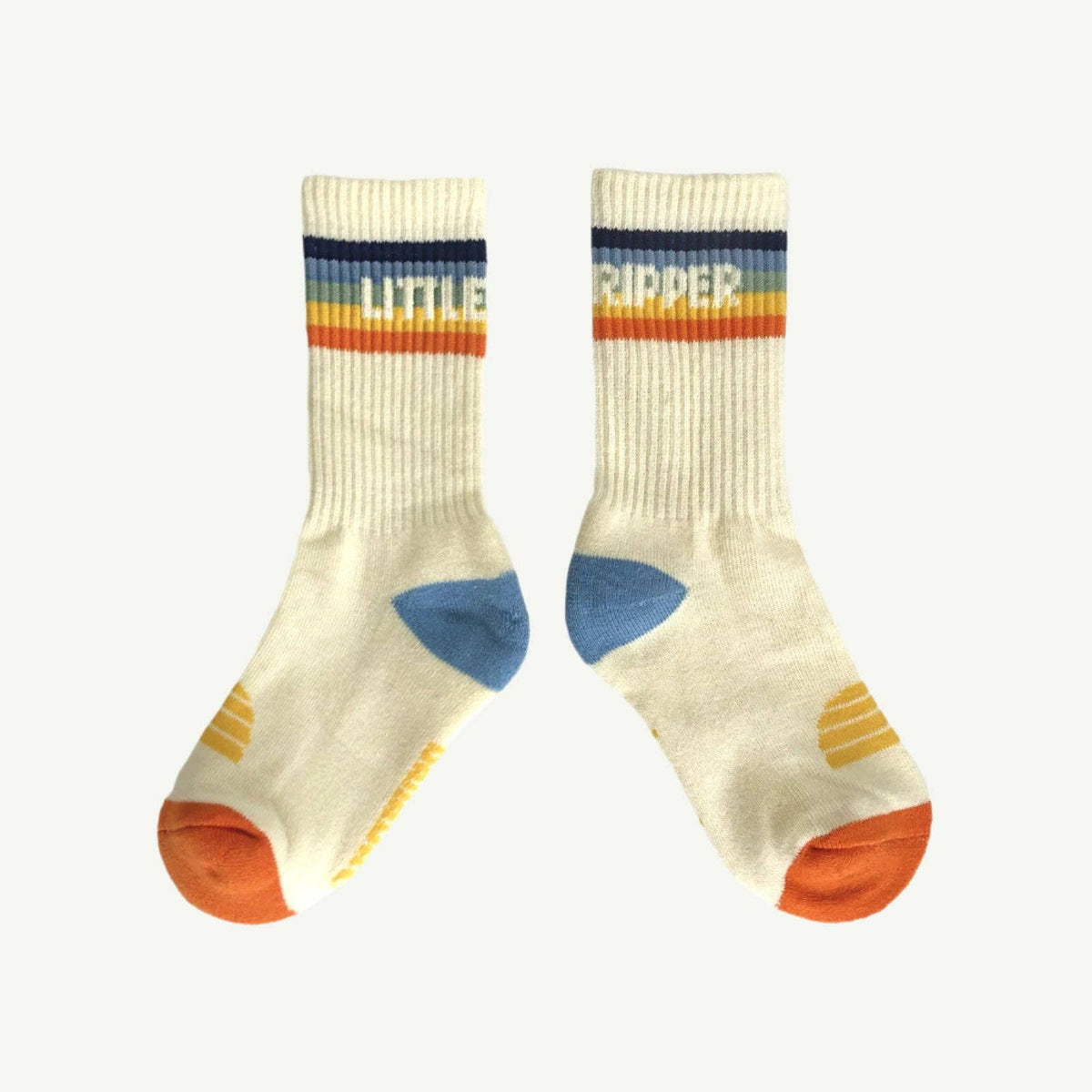 Little Ripper Organic Cotton Crew Socks - Rainbow: TODDLER (1-3 years)