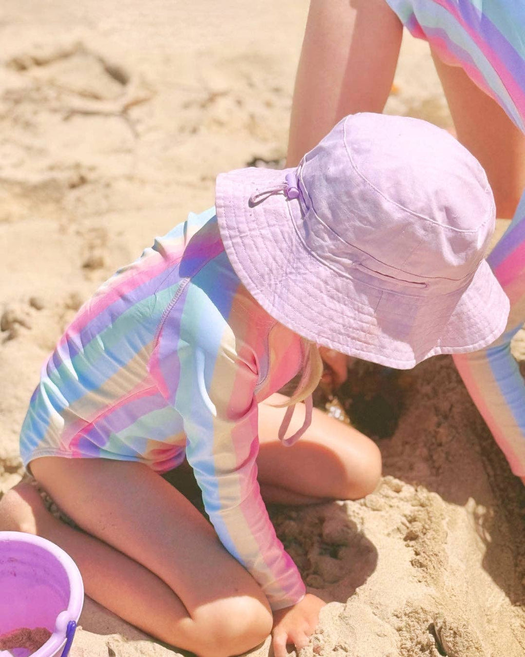 Cotton Sun Hat: Peony / Small