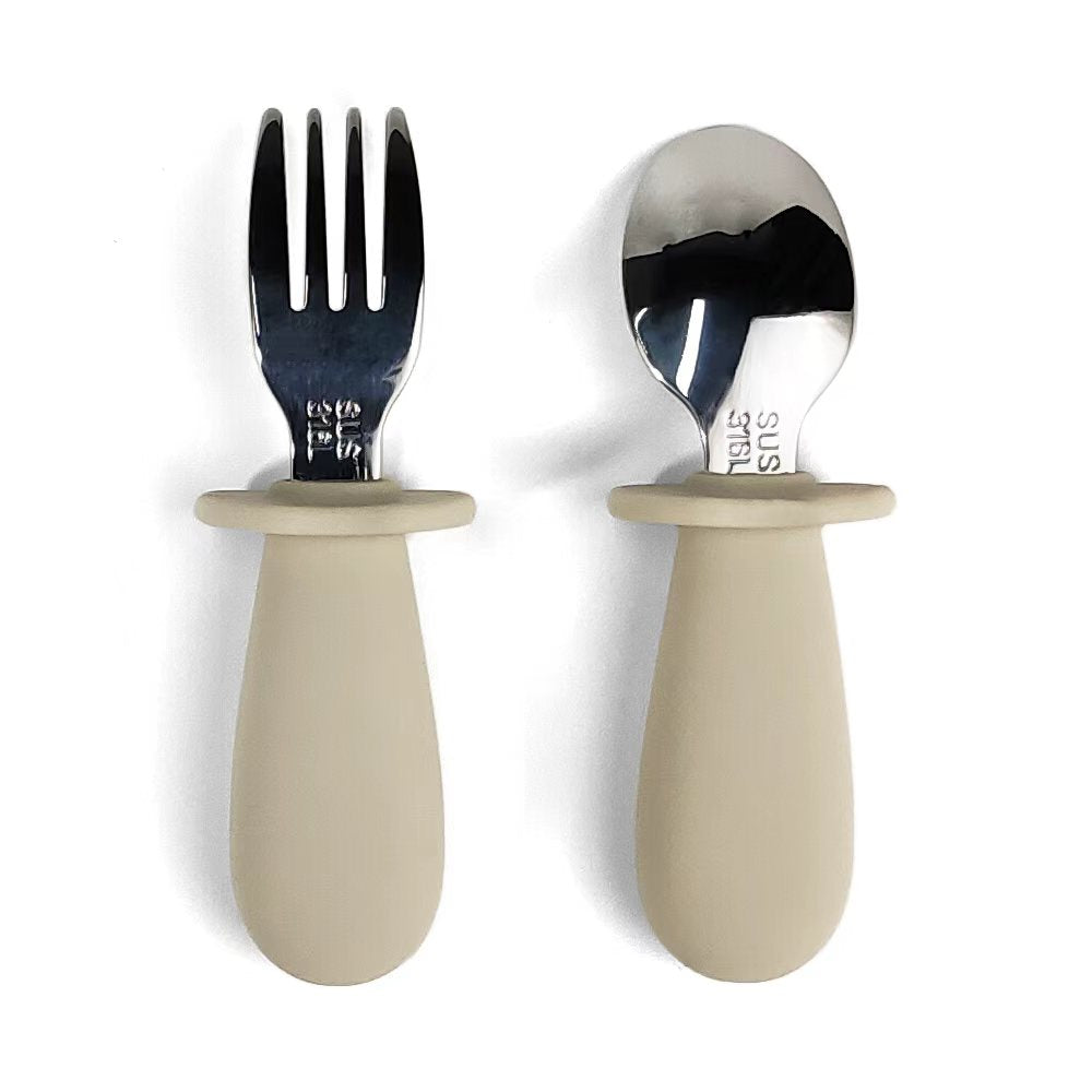 Lookbub Bubs Fork & Spoon Set - Shifting Sand