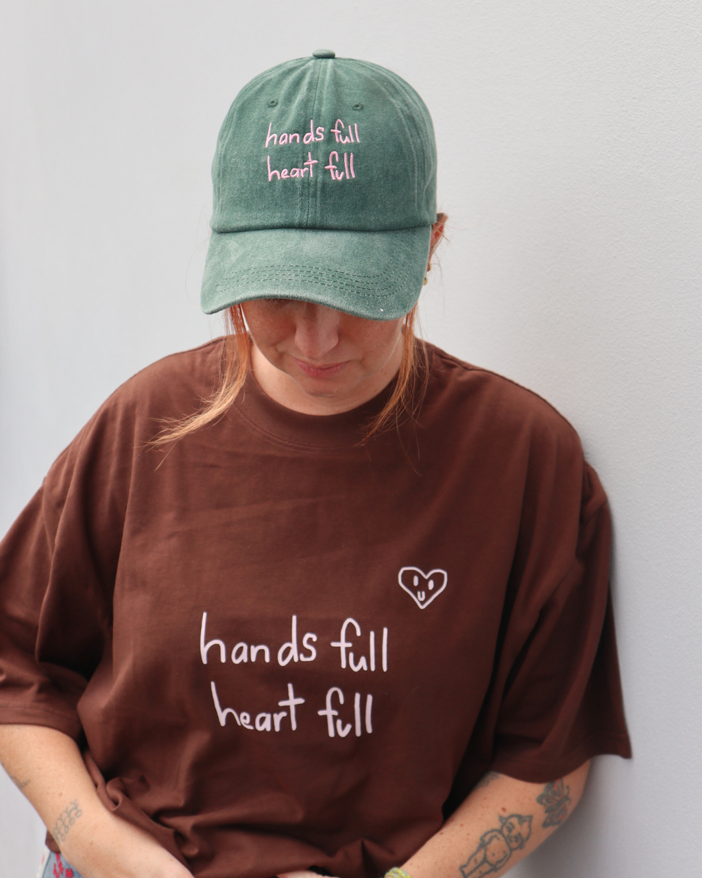 Heart Full Adults Cap: Cobalt/white