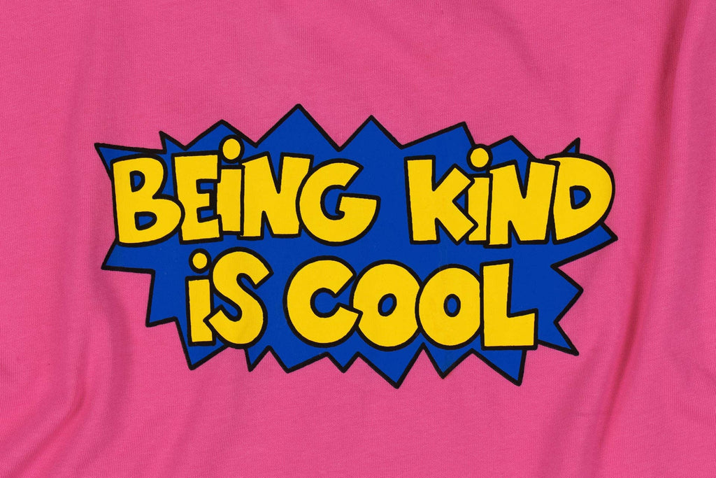 BEING KIND IS COOL TEE in BUBBLEGUM PINK: 2-3