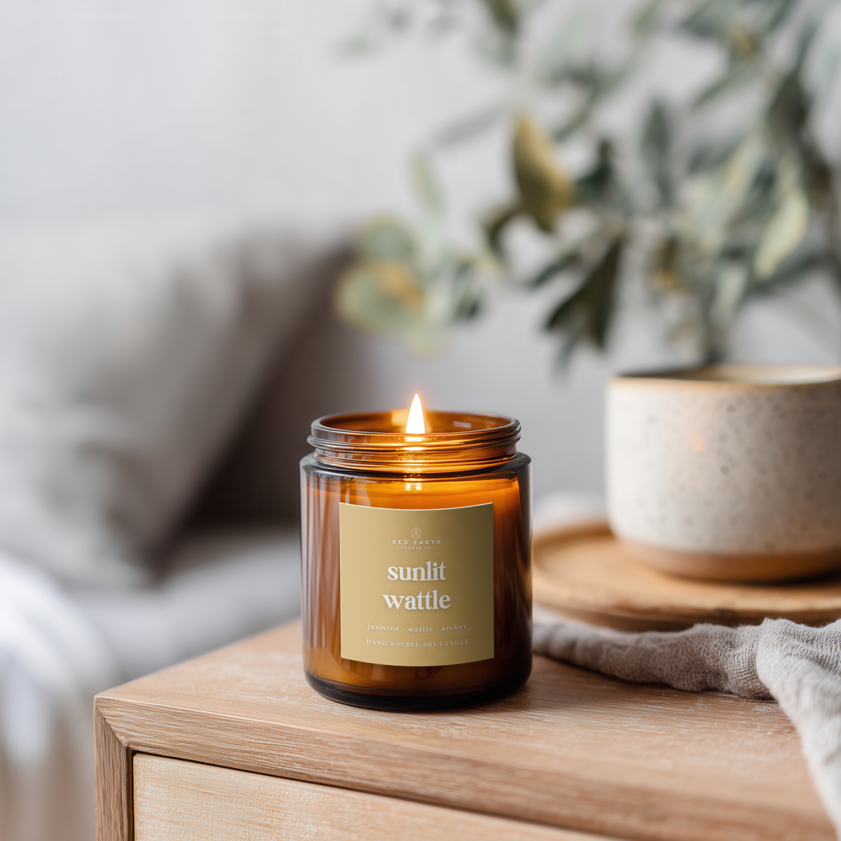 Sunlit Wattle Soy Candle | 40+hrs