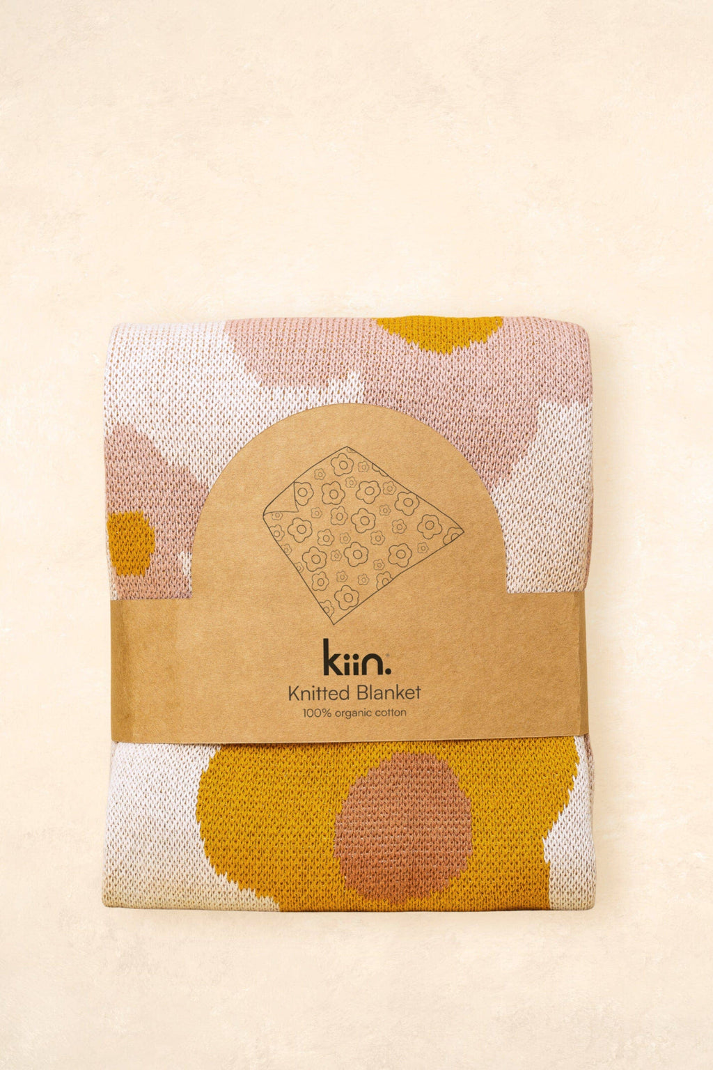 Organic Cotton Knitted Blanket: Rainbow
