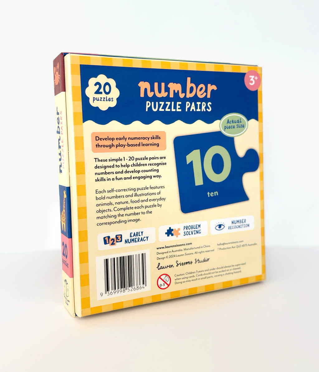 Number Puzzle Pairs - Kids Toys Learning Game Educational