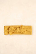 Bamboo Stretch Bow Headband - Mustard
