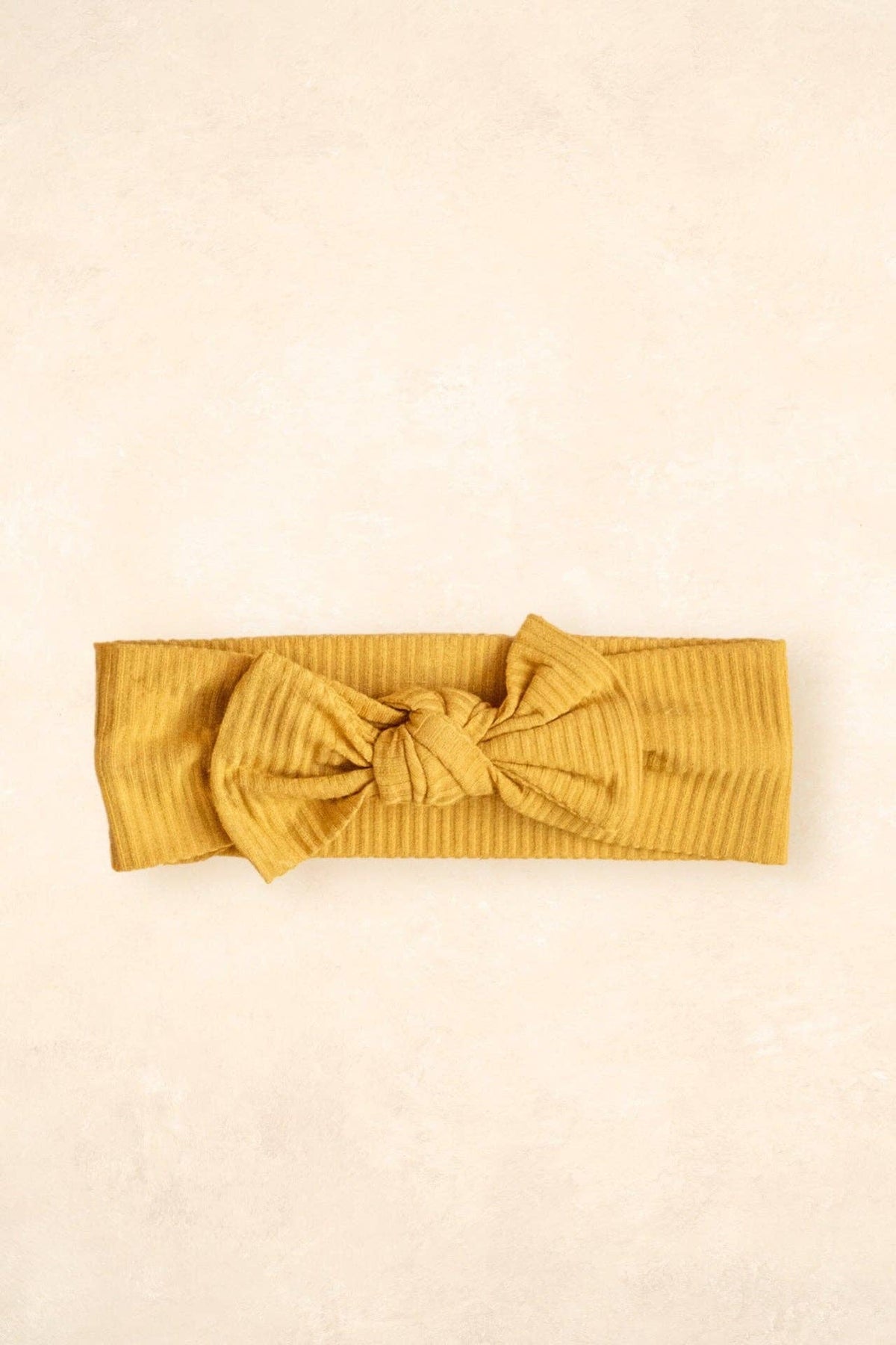 Bamboo Stretch Bow Headband - Mustard